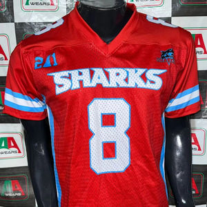 ผ้าทอลายทแยงระบายอากาศผ้าพลัสไซส์เสื้อเจอร์ซีย์ฟุตบอลอเมริกันแบบสั่งทำ - Product Image 1