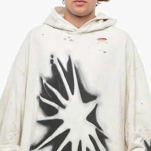 Sudadera con Capucha para Hombre, Estilo Lavado Ácido, de Felpa, Mezcla de Algodón, Producto de Alta Demanda, Gran Personalidad, Gran Venta - Product Image 5