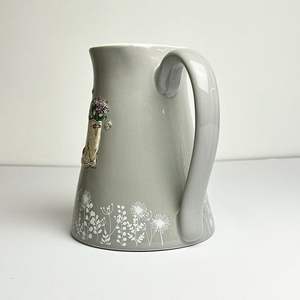 ARTISTIQUE Design classique Pichet à eau en résine de polyester Texture en résine avec motif tourbillon Aqua Abricot pour la cuisine Cadeaux de Noël - Product Image 4