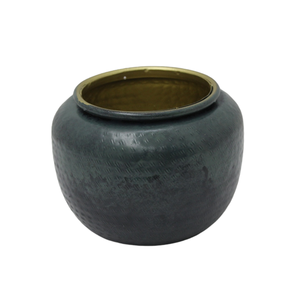 Vase à fleurs en fer Design classique couleur noire Vase de table de taille moyenne pour la décoration de la maison de table personnalisée - Product Image 1