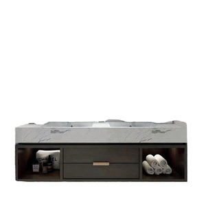 Mueble de Baño Moderno ALVIN 2025 de Melamina, Montado en la Pared, con Espejo LED, Lavabo de Cerámica, Acero Inoxidable, 5 Años de Garantía, para Villa - Product Image 4