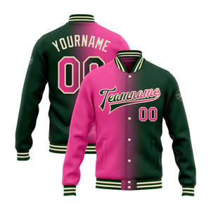 Blousons de baseball de qualité supérieure, vente en gros, personnalisables, respirants, avec manches en cuir et laine, style bomber, pour hommes - Product Image 4