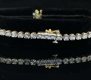 Pulsera de Tenis con Cuentas de Moissanita, Plata de Ley 925, Diamante Amarillo, Mariposa Multicolor, Regalo Romántico Perfecto para Cumpleaños - Product Image 3