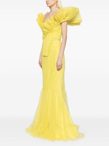 Vestido de noche elegante de línea A sin mangas con cuello en V vestido de fiesta de gasa transpirable Antiestático de longitud completa - Product Image 6