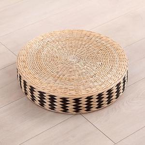 Tabourets ottomanes en jonc de mer, poufs tressés à la main, chaises basses rembourrées, accessoires de décoration intérieure, vente en promotion - Product Image 1