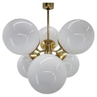 Lustre Sputnik à 6 lumières en verre atomique fait à la main, objets décoratifs, assemblage simple requis