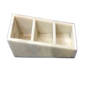 Table d'appoint en pierre marbrée cuisine salle à manger salon décor à la maison Tables basses avec porte-serviettes en marbre moderne élégant bois acier - Product Image 1