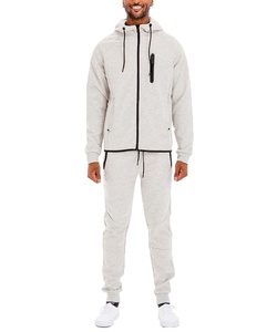 Conjunto Deportivo de Felpa Técnica para Hombre, de Alta Calidad, Transpirable, de Secado Rápido, Talla Grande, Algodón/Poliéster, Chaqueta con Capucha y Pantalones, Tallas S-XL, de Fábrica - Product Image 5