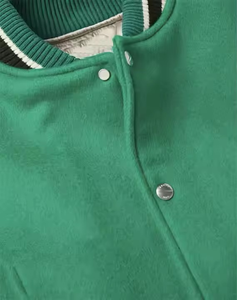   Veste bomber en molleton à lettres, veste varsity pour hommes, manteaux, logo personnalisé OEM, broderie, vestes - Product Image 4