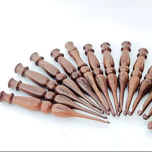 anti-slip wooden <b>crochet</b> <b>hook</b> for better control comfortable grip wooden <b>crochet</b> <b>hook</b> for long sessions natural wood low cost - Product Image 1