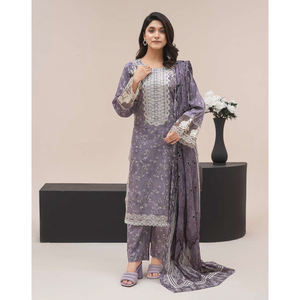 Elegante Colección 2025, Traje Khaddar de 3 Piezas de Alta Calidad, Nuevo Salwar Kameez de Algodón, Moderno, Casual, de Secado Rápido para Todos - Product Image 1