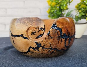 Bol en fil de bois fait à la main cadeau pour tricoter Lichtenberg Figure porte-écheveau de fil meilleur cadeau pour mère anniversaire noël - Product Image 3