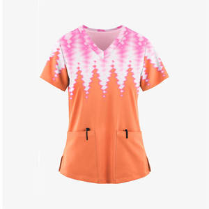 Combinaison de travail en coton confortable, tissu extensible, léger, écologique, dernier design pour les femmes professionnelles en milieu hospitalier, OEM - Product Image 1