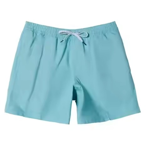 Pantalones cortos unisex de verano, pantalones cortos de playa de cintura media de secado rápido de estiramiento alto, logotipo impreso OEM, estilo informal de patrón sólido, recién llegado - Product Image 4