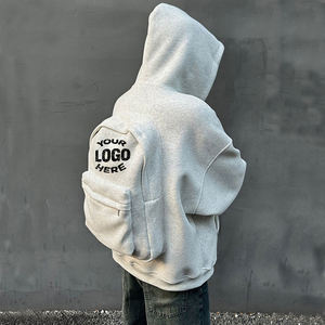 เสื้อฮู้ดดี้สตรีทแวร์ทรงโอเวอร์ไซส์เทรนด์ใหม่ปี 2026 แบบ unisex ผ้าหนา พร้อมกระเป๋าในตัว  รับสกรีนโลโก้ - Product Image 2