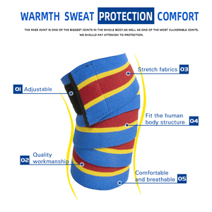 Genouillère élastique robuste ALStrength avec grip en caoutchouc, conçue pour les passionnés de fitness et les haltérophiles - Product Image 2