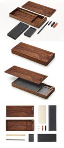 USERGUIDE Ensemble de stylo cadeau de luxe en bambou fait à la main de haute qualité avec logo gravé personnalisé stylo en bois avec boîte en bois - Product Image 6