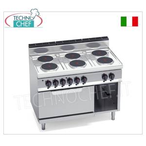 Cuisinière électrique 6 plaques sur four GN 2/1, Kw.23.1 - Product Image 3