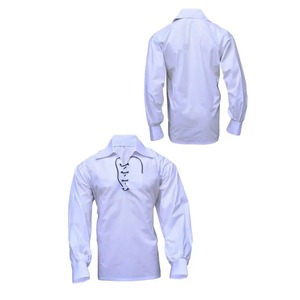 Camisa de manga larga con cordones para hombre Jacobite Ghillie para escocesa, traje de pirata renacentista, Túnica holgada, Camisas - Product Image 3