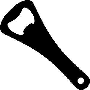 Black Iron <b>Powder</b>-Coated Bottle Opener Durable Stylish Bar Tool <b>Compact</b> Design Perfect for Kitchen Parties & Beverage Essential - Product Image 1