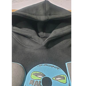 Top Tendance 100% Coton Hoodies Fermeture Éclair Conception Personnalisée Logo Personnalisé Sweat À Capuche Polaire Élégant Noir Survêtement Avec Impression Bouffante - Product Image 6