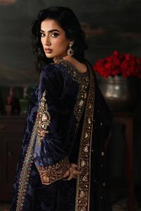 Vêtements d'hiver pour femmes très vendus, ensembles de shalwar kameez en velours brodé, style doux - Product Image 6