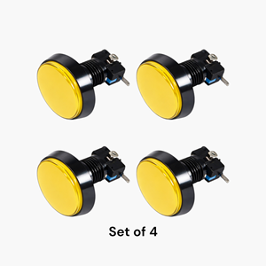 Free Shipping Large Round Arcade <b>Push</b> Button Set of 4 with 12V LED <b>Light</b> Plastic & Metal Construction & Micro Switch - Product Image 4
