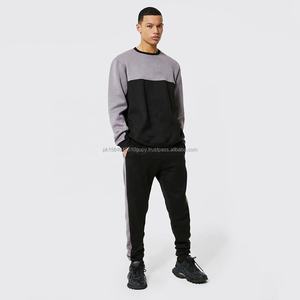 Ensemble de survêtements 2 pièces en coton à col ras du cou pour hommes, sweat-shirt à capuche du fabricant de vêtements personnalisés, écologique - Product Image 2