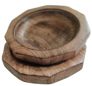 Mini cuenco de madera de acacia de forma hexagonal recién llegado, platos de madera natural a la venta, cuencos de madera de India - Product Image 1