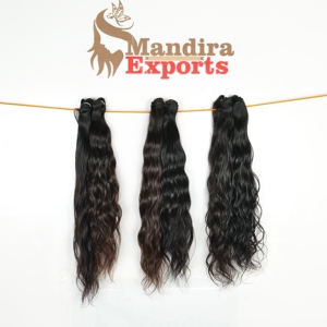 Extensiones de Cabello Humano Virgen Natural Ondulado de Doble Trama, con Cutícula Alineada, Color Negro, Estilos Temple Vietnamita, Para Exportación - Product Image 3