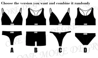 Sous-vêtements sexy personnalisés avec logo : Strings, G-strings, Jockstraps, Culottes ouvertes en coton, Bikinis, Lingerie de sport pour femmes