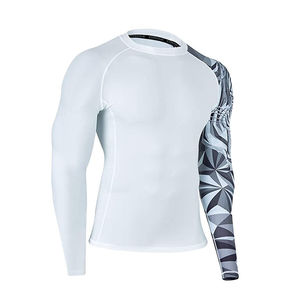 Unisex Full Sleeves MMA Rash Guard Stretch Fitness Quick Dry Anti-UV Breathable Compression Rash Guard Gym <b>Swim</b> Wholesale - Product Image 1