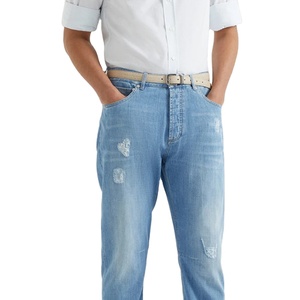 กางเกงยีนส์ทรงหลวมคุณภาพสูงสำหรับผู้ชายและผู้หญิงชุดสตรีทแบบสั่งทำพร้อมเทคนิคการซักสำหรับฤดูใบไม้ร่วงและฤดูหนาว - Product Image 1