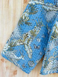 Nouvelle Collection Femmes Vintage Kantha Matelassé Coton Veste Réversible Brodé Style Indien Bouton Enduit Plus La Taille Manteau - Product Image 2