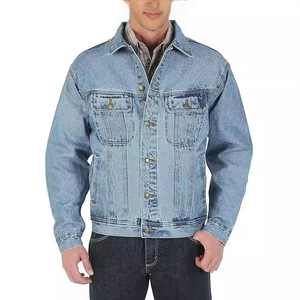 2024 Factory Wholesale <b>Men's</b> Classic Denim <b>Jacket</b> <b>Trucker</b> Slim Fit Casual Denim Outerwear Unlined Denim <b>Jacket</b> - Product Image 1