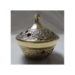 Proveedor al por mayor Incensario de metal Cono de carbón Quemador de incienso Estilo antiguo chapado en oro Precio competitivo Exportador - Product Image 3