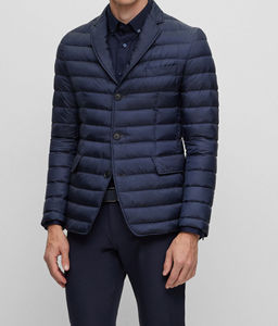 Chaqueta de Plumón con Capucha Regular de Alta Calidad, Relleno de Poliéster y Algodón, Manga Larga, para Senderismo, para Hombre - Product Image 1