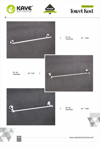 Premium stainless steel rectangle black towel rod wall mounted bathroom <b>accessory</b> for hotel home use durable supplier - Product Image 2