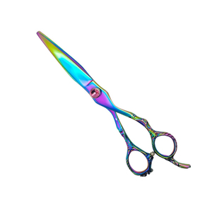 Tijeras de peluquería de lujo con cuchillas afiladas duraderas Tijeras de peluquería de salón de tornillo de lujo con reposapiés fijo - Product Image 1