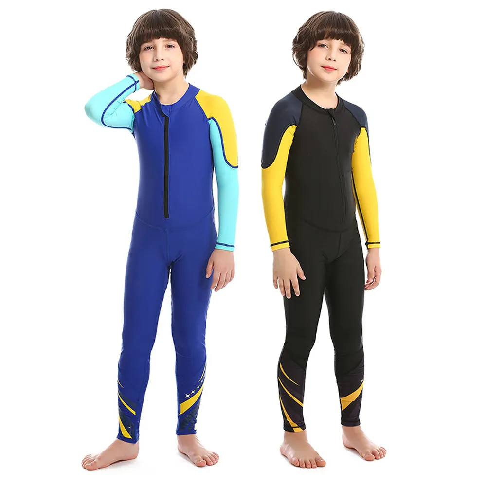 Nieuw Ontwerp 2.5Mm Neopreen Kinder Wetsuit Lange Mouwen Kinderen Duikpakken Kinderen Badkleding Warm One Pieces Surfpak