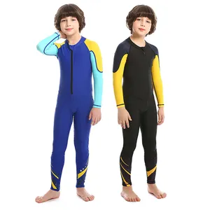 Nuevo diseño 2,5mm neopreno niños traje de neopreno manga larga niños trajes de buceo niños traje de baño cálido una pieza traje de surf