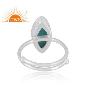 Anillo apilable de piedras preciosas de amazonita Natural de plata de ley fina superventas, joyería personalizada para mujer, regalo para ella - Product Image 4