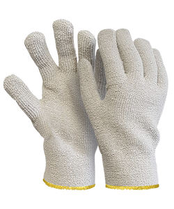 ถุงมือผ้าฝ้ายเทอร์รี่แบบถักไร้รอยต่อ OEM สำหรับอุตสาหกรรมอัตราความปลอดภัยทางความร้อนป้องกันความร้อนซักได้ - Product Image 1