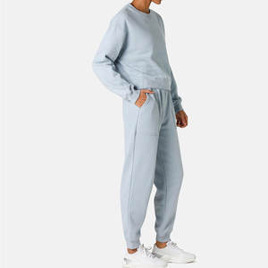 Fournisseur direct d'usine, meilleure vente en ligne, survêtements décontractés pour femmes, hiver, uni, écologiques, légers, avec logo personnalisé - Product Image 5