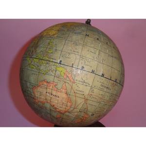 Globe terrestre vintage des années 1950, carte de la terre grecque, ancien bureau grec rotatif Globe terrestre, géographie du monde, décor éducatif pour la maison et le bureau - Product Image 2