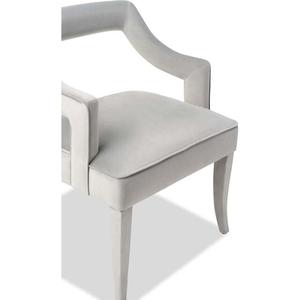 Modern Velvet Upholstered Teak <b>Wood</b> Legs Dining Chair Stylish Open Back <b>Armchair</b> Luxury Hotel Home Bar Dining Seating - Product Image 5
