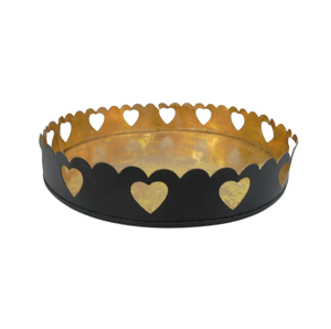 Vaisselle en fer plateau rond couleur oxydase grise plateau de service alimentaire pour Restaurant et décoration de table à la main - Product Image 2