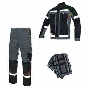 Traje de trabajo industrial resistente para hombres Conjunto de uniforme de seguridad reflectante Logotipo de bordado personalizado disponible - Product Image 4