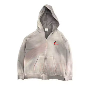 Diseña tus propias sudaderas con cremallera de invierno Sun Fade de alta calidad Nuevo estilo Cantidad a granel Sudaderas con capucha con cremallera de Sun Fade - Product Image 1