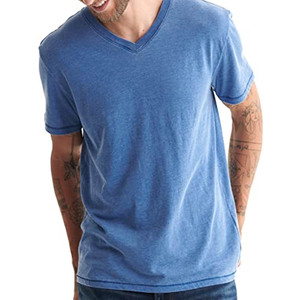 Impresión de hombres para camisetas Verano Blanco Moda Cuello en V Camiseta Logotipo personalizado Camisetas de alta calidad - Product Image 4